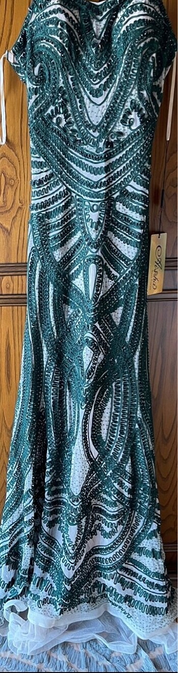 Kasnak işi etiketi üzerinde abiye - Görsel 4