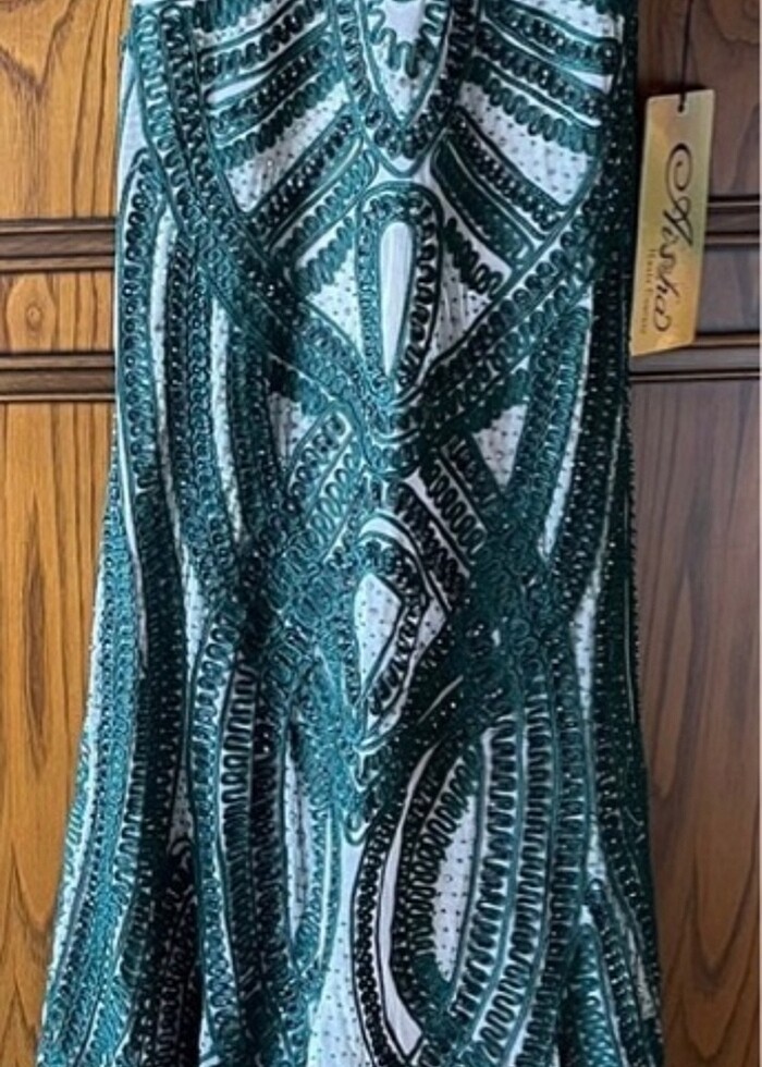 Kasnak işi etiketi üzerinde abiye - Görsel 4