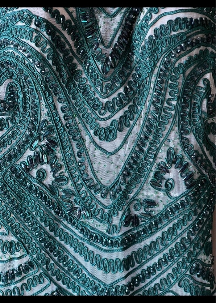 Kasnak işi etiketi üzerinde abiye - Görsel 2