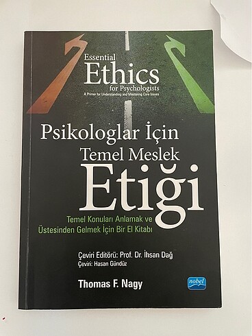 Psikologlar için meslek etiği kitabı.