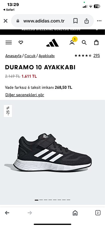 23 Beden siyah Renk Adidas çoçuk ayakkabısı 22 numara