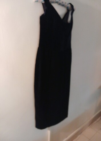 Siren ertan haute couture lacivert kadife elbise - Görsel 7