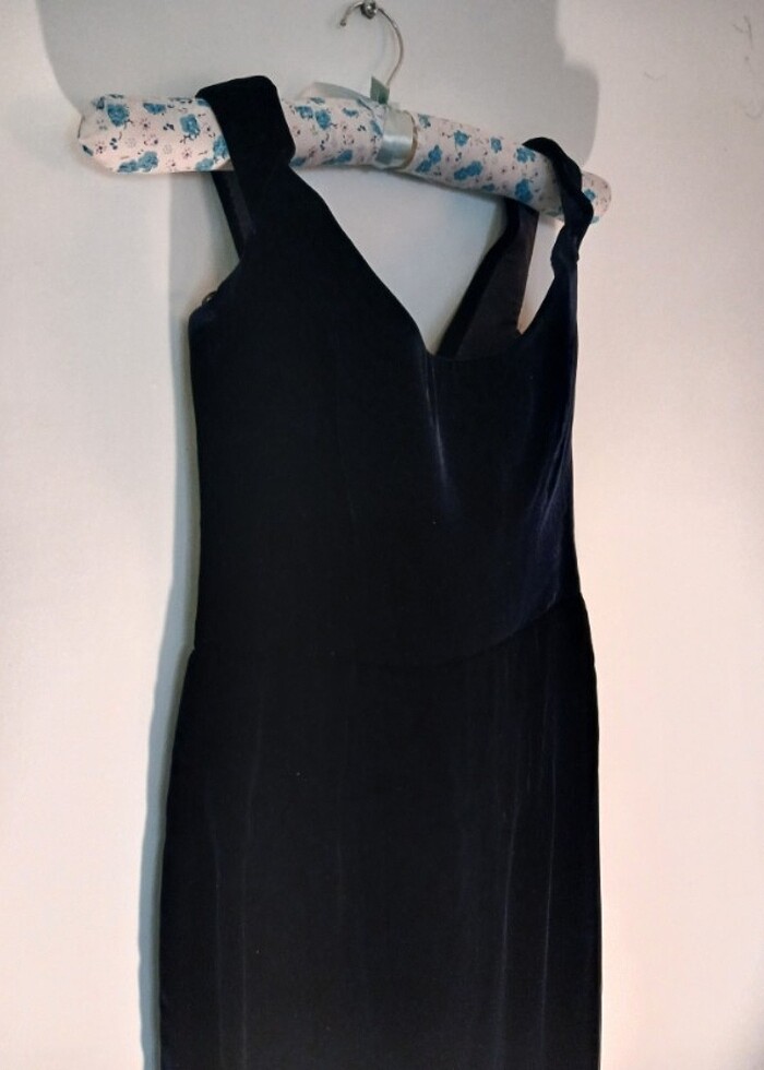 Siren ertan haute couture lacivert kadife elbise - Görsel 2