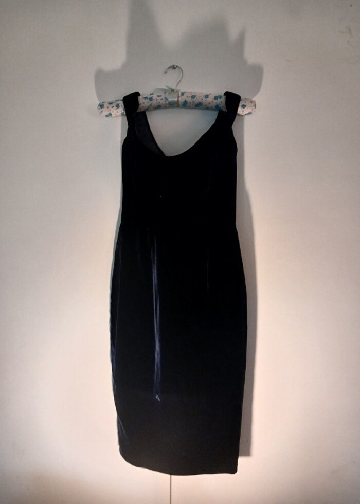 Siren ertan haute couture lacivert kadife elbise - Görsel 3