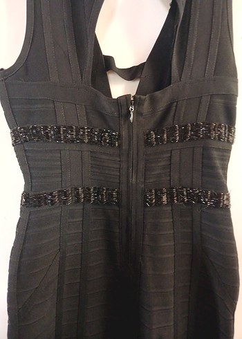 Siyah Nakışlı kısa Siyah Gotik Elbise - Görsel 6