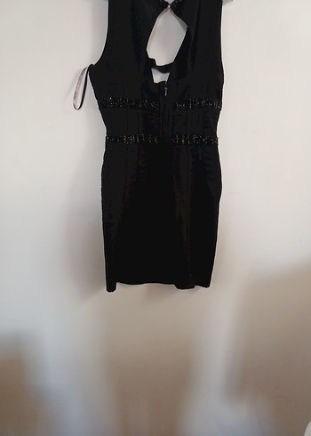 Siyah Nakışlı kısa Siyah Gotik Elbise - Görsel 7