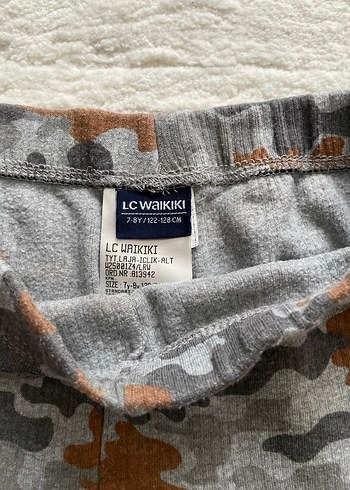 Gri Kahverengi Kamuflaj Desenli kız çocuğu Taytı - Görsel 3