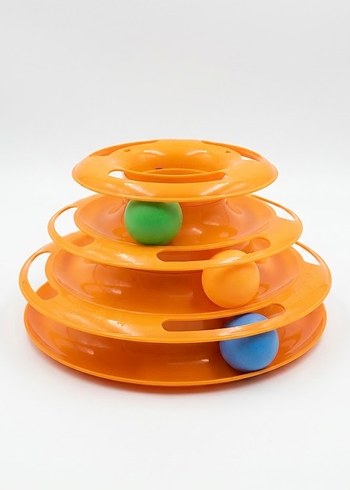 Turuncu Kedi Oyuncağı Katmanlı Toplar - Görsel 2