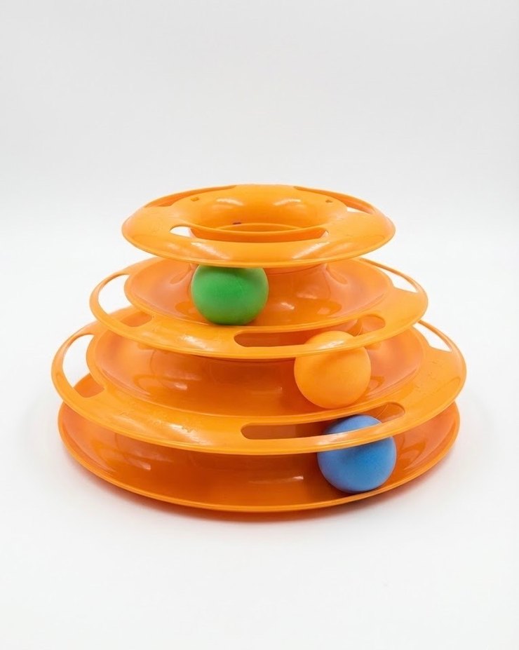 Turuncu Kedi Oyuncağı Katmanlı Toplar - Görsel 2