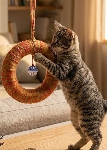 Çingirakli Kedi Tirmala Oyuncagi - Görsel 2