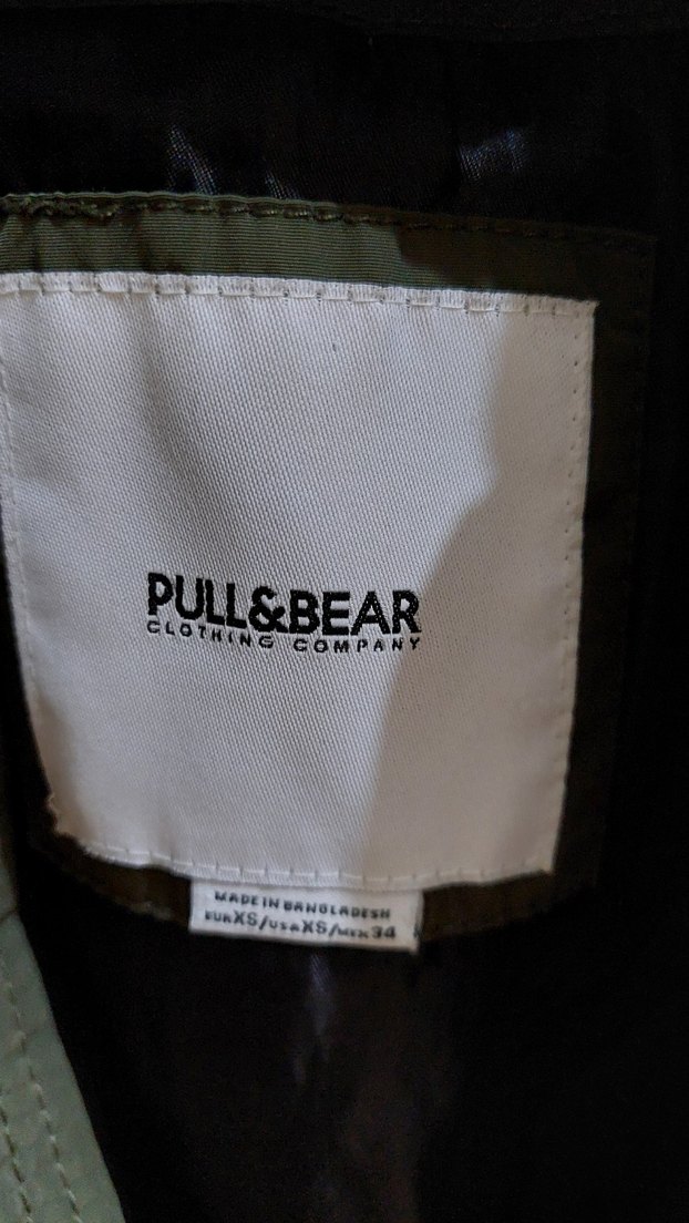 Kadın/Erkek Unisex Haki Midi Ceket, Fermuarlı, Salaş Kesim - Görsel 3