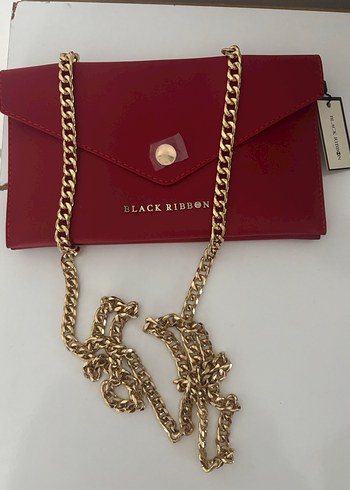 Zincir Detaylı Parlak Kırmızı Deri Kadın Çanta - Görsel 7