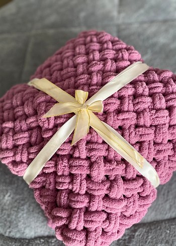 Pembe Örgü Çocuk Battaniyesi - Görsel 2