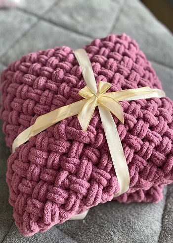 Pembe Örgü Çocuk Battaniyesi - Görsel 3
