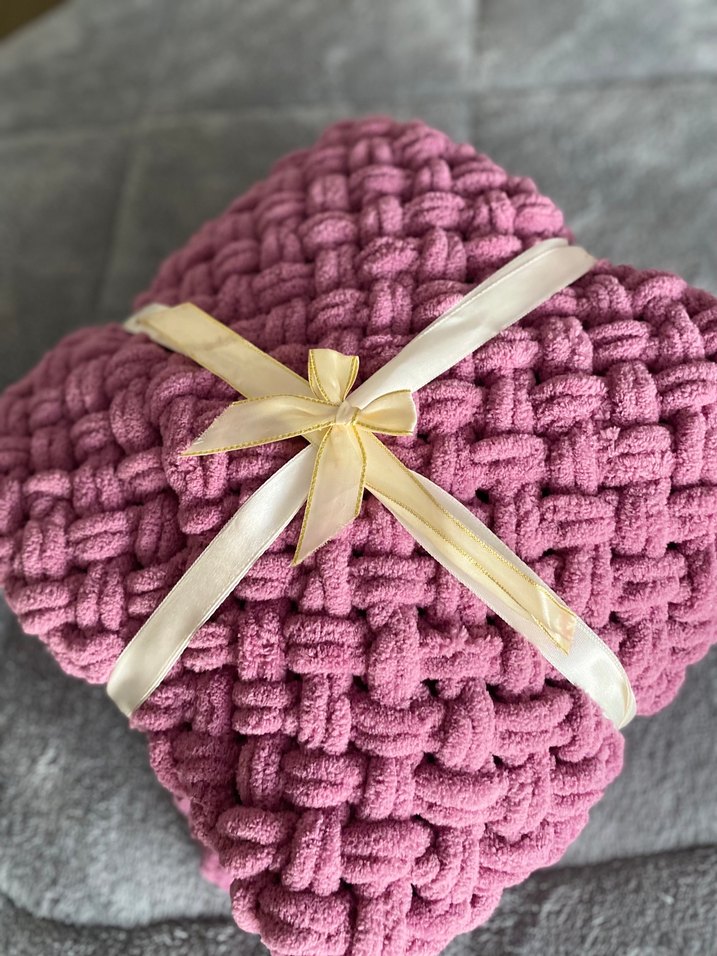 Pembe Örgü Çocuk Battaniyesi - Görsel 2