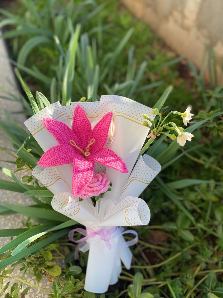 El Örgüsü Bohem Çiçek Buketi - Görsel 2