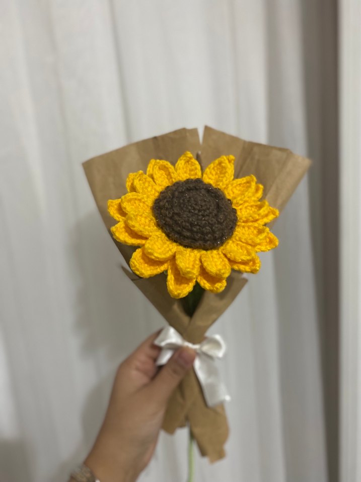 El Yapımı Bohem Ayçiçeği Buketi - Görsel 2