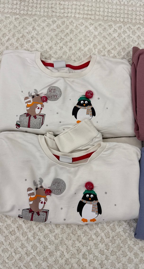 Çocuklar için Pamuklu Baskılı Uyku Kıyafetleri - Görsel 2