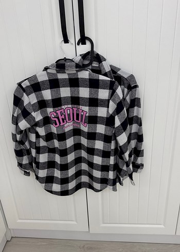 Gri Ekoseli Kadın Uzun Kollu Gömlek - Görsel 3