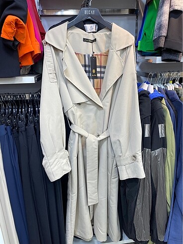 Aişe moda büyük beden trençkot