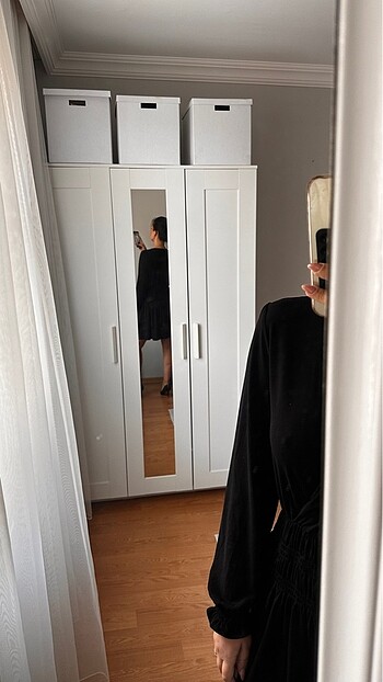 Siyah kısa elbise - Görsel 7