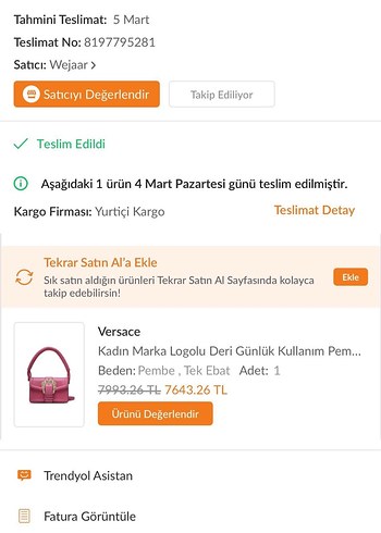 Versace Versace Jeans Couture Pembe Deri Kadın Çanta