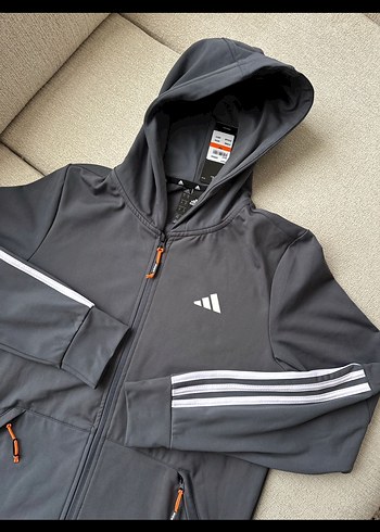 m Beden Gri Fermuarlı Erkek Kapüşonlu Sweatshirt