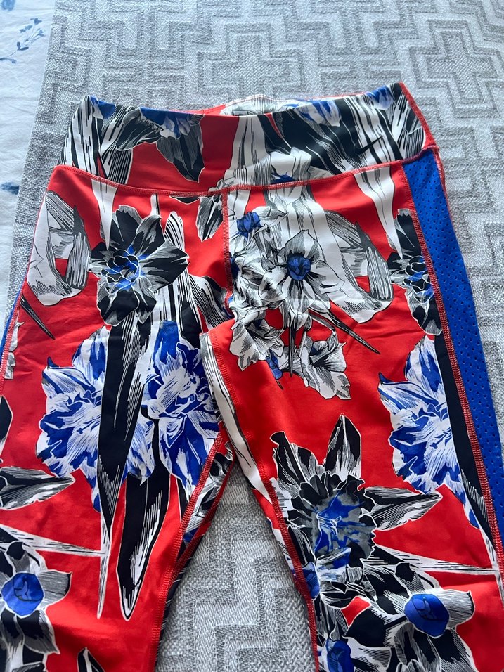 Renkli Baskılı Kadın Kumaş Pantolon Nikeın ürünüdür  - Görsel 3