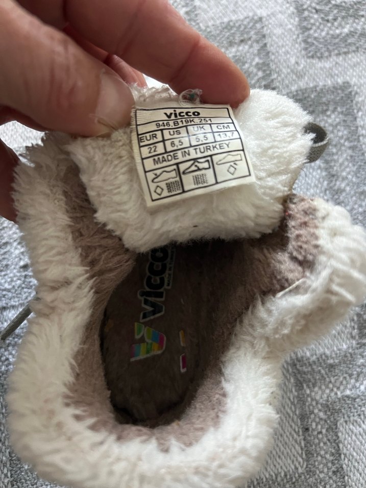 Kız Çocuk Gri Kürklü Bot - Görsel 2