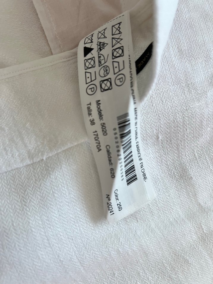 Beyaz Keten Rahat Kesim Midi Kadın Pantolon - Görsel 3