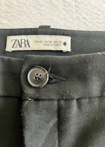 Düz Siyah Kadın Kumaş Pantolon - Görsel 4