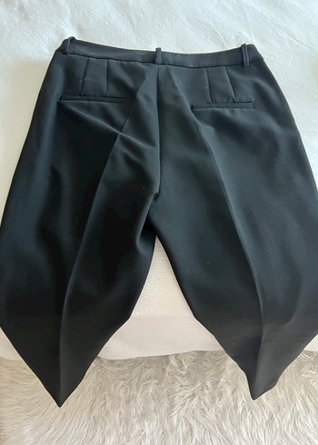 Düz Siyah Kadın Kumaş Pantolon - Görsel 3