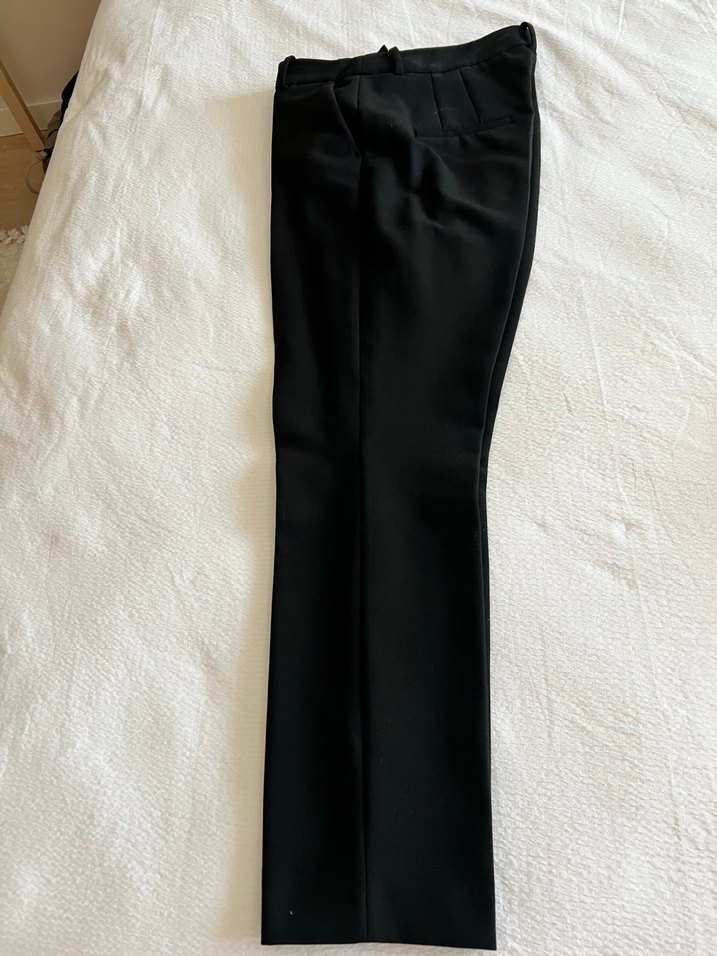 Düz Siyah Kadın Kumaş Pantolon - Görsel 2