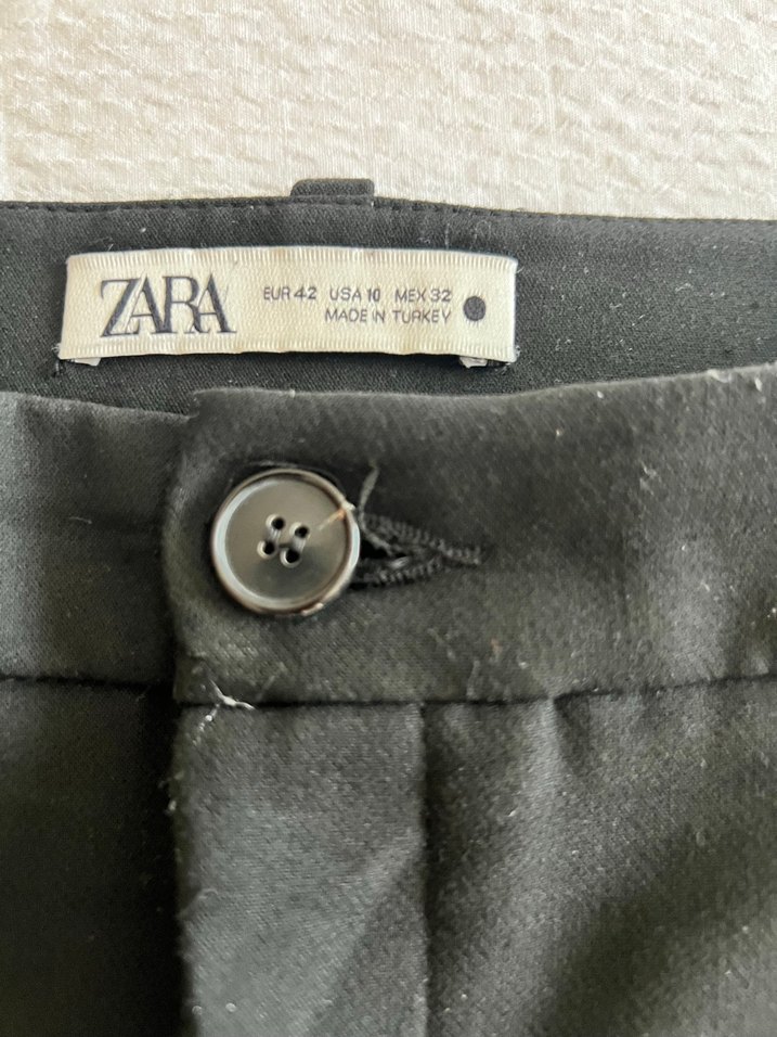 Düz Siyah Kadın Kumaş Pantolon - Görsel 4