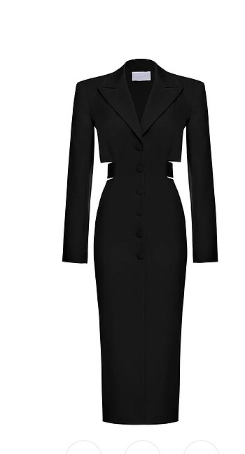 Antonia Cut Out Blazer Midi Elbise - Blazer Elbise