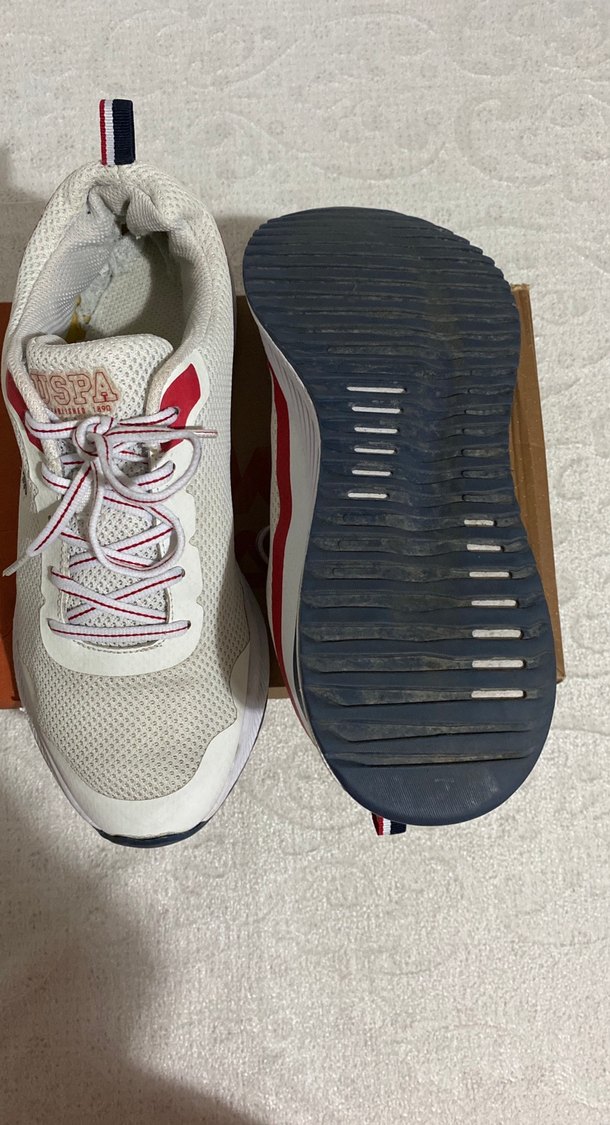 Beyaz Bağcıklı Kadın Spor Ayakkabı - Görsel 3