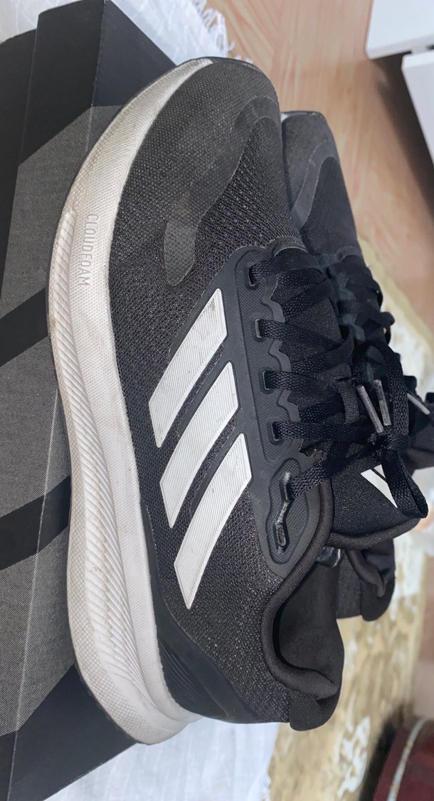 Adidas Siyah Gri Bağcıklı Erkek Koşu Ayakkabısı - Görsel 3