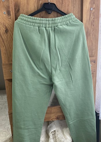 Kadın Loose Fit Yeşil Midi Eşofman - Görsel 2