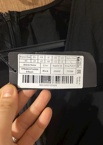 Uzun Kollu Siyah Drapeli Uzun tulum - Görsel 3