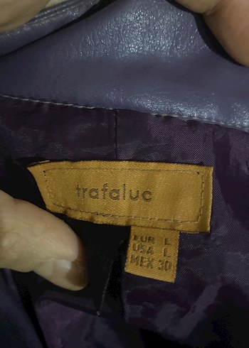 Kadın Mor Deri Fermuarlı Ceket - Görsel 3