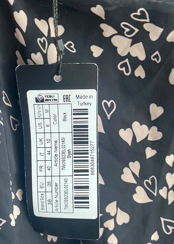 Siyah Desenli Midi Straplez Elbise - Görsel 2