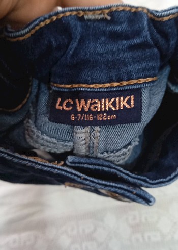 6 Yaş Beden Kız Çocuk Lacivert Kemerli Denim Etek