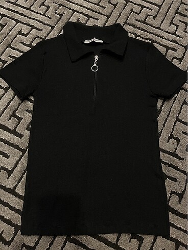 Uzun Crop bluz fermuarlı