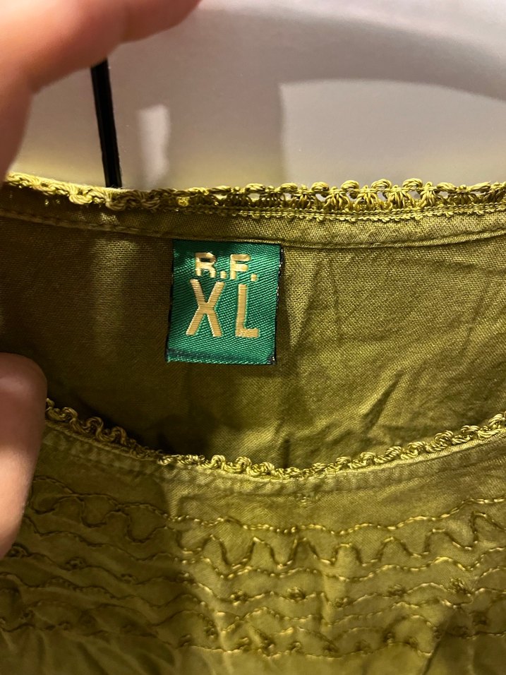 Yeşil Nakışlı Uzun Bohem Elbise - Görsel 3