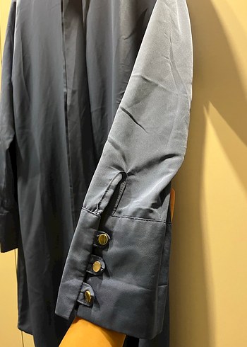 Uzun Kollu Mavi Kadın Tunik - Görsel 2