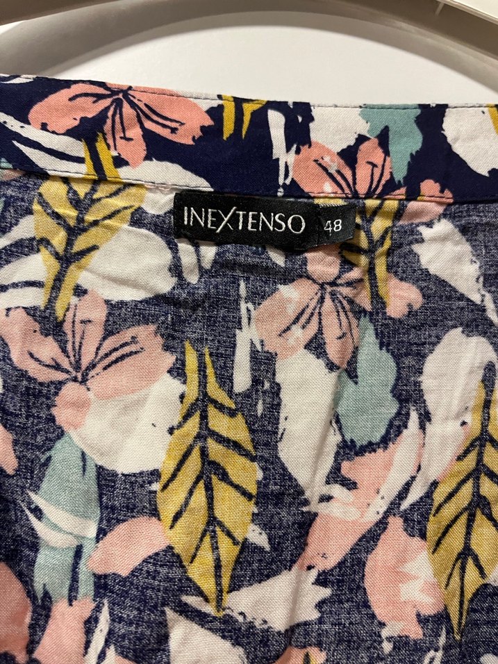 Çiçek Desenli V Yakalı Midi Kimono tunik - Görsel 3