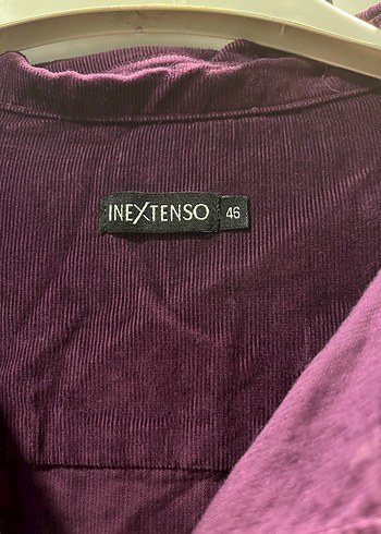 Düğmeli Uzun Mor Keten Kadın elbise - Görsel 2