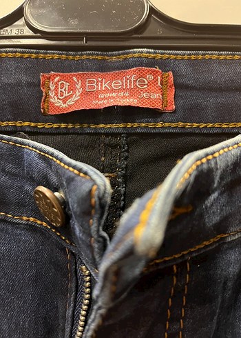 Lacivert Kadın Kemerli Skinny Jean - Görsel 2