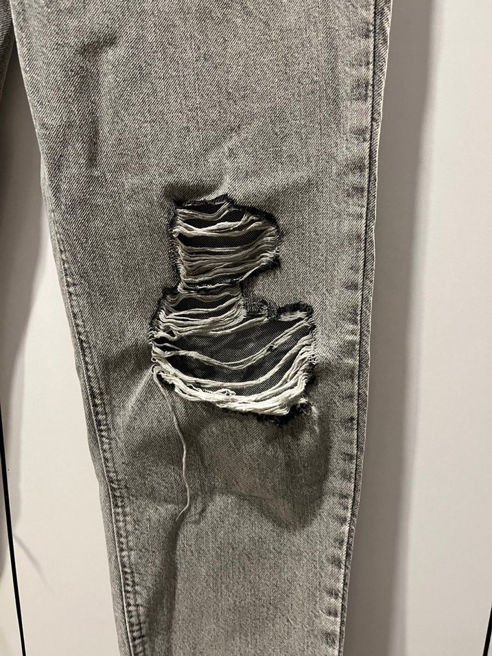 Mom jean pantolon yırtık - Görsel 3