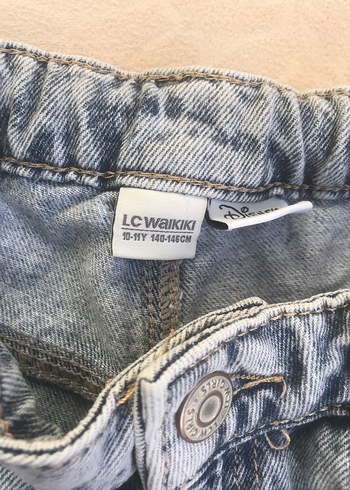 Renkli Baskılı Kız Kot Pantolon - Görsel 2